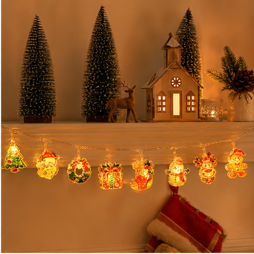 Acrylic Christmas LED String Lights, USB Powered, 20 LEDs, Tree, Window and Shop Decoration 2