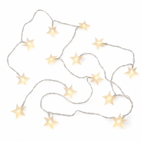 Multicolour Star LED String Lights, 40 Lights, 8 Modes, Remote Control, Battery Powered, Christmas Decoration
