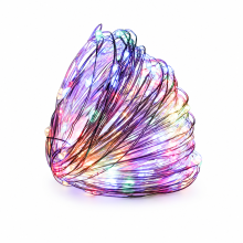 Solar Multicolour LED String Lights for Outdoor Use, 10 m, 100 LEDs, Christmas Tree and Garden Decoration