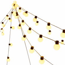 LED Globe String Lights, 40 White Battery-Powered Flashing Lights for Tent, Camping and Wedding Decoration