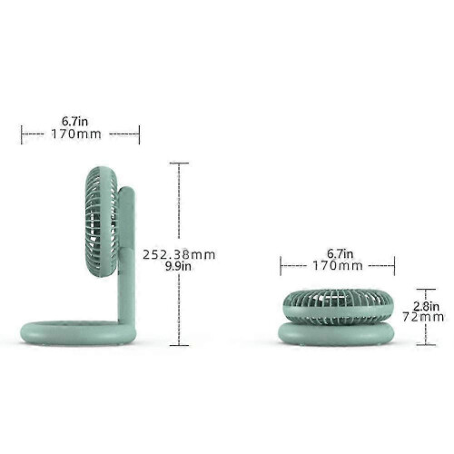 USB rechargeable portable table fan 3 Adjustable Wind Speed Library & Study Room