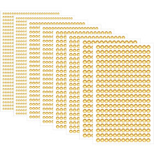 3584 Pcs Self Adhesive Face Gems, 3/4/5/6mm Rhinestone Stickers Stick on Jewel for Face Eye Body Nails Makeup DIY Crafts Gems, Yellow