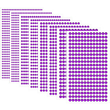 3584 Pcs Self Adhesive Face Gems, 3/4/5/6mm Rhinestone Stickers Stick on Jewel for Face Eye Body Nails Makeup DIY Crafts Gems, Purple