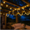 Solar Garden String Lights, 300 Blue Bubble LEDs, 32 m, Waterproof, Remote Control, 24V 3