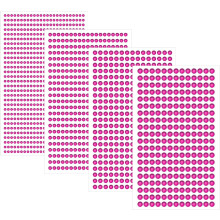 1792 Pcs Self Adhesive Face Gems, 3/4/5/6mm Rhinestone Stickers Stick on Jewel for Face Eye Body Nails Makeup DIY Crafts Gems, Rose Red