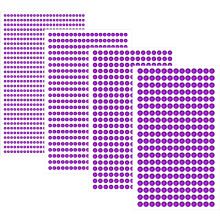 1792 Pcs Self Adhesive Face Gems, 3/4/5/6mm Rhinestone Stickers Stick on Jewel for Face Eye Body Nails Makeup DIY Crafts Gems, Purple
