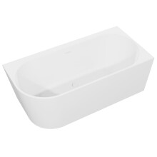 Baridi Right-Hand Corner Slim Rim Bath with Overflow System 170cm, Gloss White - DH428
