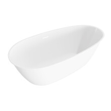 Baridi Double-Ended Slim Rim Bath with Overflow System 140cm, Gloss White - DH415