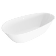Baridi Double-Ended Slim Rim Bath with Overflow System 170cm, Gloss White - DH418