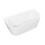 Baridi Back-to-Wall Slim Rim Bath with Overflow System 150cm, Gloss White - DH421 1