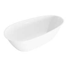 Baridi Double-Ended Slim Rim Bath with Overflow System 150cm, Gloss White - DH416