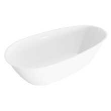 Baridi Double-Ended Slim Rim Bath with Overflow System 160cm, Gloss White - DH417