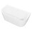Dellonda Baridi Back-to-Wall Slim Rim Bath with Overflow System 170cm, Gloss White - DH422 9