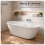 Dellonda Baridi Double-Ended Slim Rim Bath with Overflow System 140cm, Gloss White - DH415 3