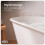 Dellonda Baridi Double-Ended Slim Rim Bath with Overflow System 140cm, Gloss White - DH415 4