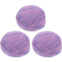 100% Wool Yarn, 4-Ply Wool Roving Luxurious and Soft Yarn Hand Dyed Yarn for Hand Knitting Crocheting, 3.52 OZ, 306 Yard (Purple Gradient, 3 Ball)