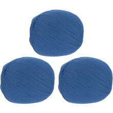 100% Wool Yarn, 4-Ply Wool Roving Luxurious and Soft Yarn Hand Dyed Yarn for Hand Knitting Crocheting, 3.52 OZ, 306 Yard (Haze Blue, 3 Ball)
