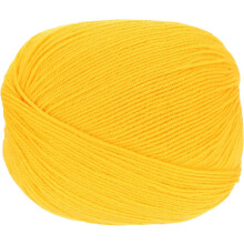 100% Wool Yarn, 4-Ply Wool Roving Luxurious and Soft Yarn Hand Dyed Yarn for Hand Knitting Crocheting, 3.52 OZ, 306 Yard (Yellow, 1 Ball)