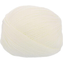 100% Wool Yarn, 4-Ply Wool Roving Luxurious and Soft Yarn Hand Dyed Yarn for Hand Knitting Crocheting, 3.52 OZ, 306 Yard (White, 1 Ball)