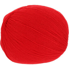 100% Wool Yarn, 4-Ply Wool Roving Luxurious and Soft Yarn Hand Dyed Yarn for Hand Knitting Crocheting, 3.52 OZ, 306 Yard (Red, 1 Ball)