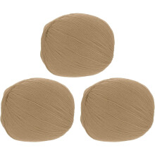 100% Wool Yarn, 4-Ply Wool Roving Luxurious and Soft Yarn Hand Dyed Yarn for Hand Knitting Crocheting, 3.52 OZ, 306 Yard (Khaki, 3 Ball)