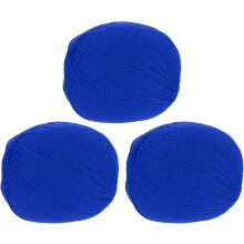 100% Wool Yarn, 4-Ply Wool Roving Luxurious and Soft Yarn Hand Dyed Yarn for Hand Knitting Crocheting, 3.52 OZ, 306 Yard (Blue, 3 Ball)