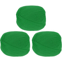 100% Wool Yarn, 4-Ply Wool Roving Luxurious and Soft Yarn Hand Dyed Yarn for Hand Knitting Crocheting, 3.52 OZ, 306 Yard (Light Green, 3 Ball)