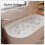 Dellonda Baridi Back-to-Wall Slim Rim Bath with Overflow System 170cm, Gloss White - DH422 4
