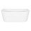 Dellonda Baridi Back-to-Wall Slim Rim Bath with Overflow System 170cm, Gloss White - DH422 7