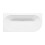 Dellonda Baridi Left-Hand Corner Slim Rim Bath with Overflow System 150cm, Gloss White - DH423 7
