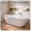 Dellonda Baridi Double-Ended Slim Rim Bath with Overflow System 150cm, Gloss White - DH416 3
