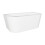 Baridi Back-to-Wall Slim Rim Bath with Overflow System 150cm, Gloss White - DH421 10