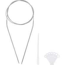 Circular Knitting Needles Kit, 47.24 Inches Length 2.0mm Dia Round Stainless Steel Sweater Needle for Handmade Projects DIY Knitting