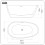 Dellonda Baridi Double-Ended Slim Rim Bath with Overflow System 150cm, Gloss White - DH416 5