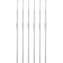 Stainless Steel Crochet Hook 0.75mm US Size 14 Knitting Needles for DIY Craft Yarn 6Pcs