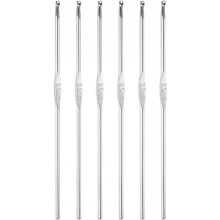 Stainless Steel Crochet Hook 2.5mm Knitting Needles for DIY Craft Yarn 6Pcs