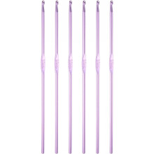 Aluminum Crochet Hook 3mm Knitting Needles for DIY Craft Yarn Purple 6Pcs