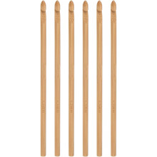 Wooden Bamboo Crochet Hook 5.5mm US Size I (Size 9) Knitting Crochet Needles for DIY Craft Yarn 6Pcs