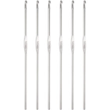Stainless Steel Crochet Hook 3mm Knitting Needles for DIY Craft Yarn 6Pcs