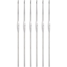 Stainless Steel Crochet Hook 1.25mm Knitting Needles for DIY Craft Yarn 6Pcs