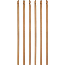 Wooden Bamboo Crochet Hook 4.5mm US Size G (Size 7) Fine Knitting Needles for DIY Craft Yarn 6Pcs
