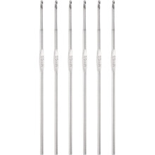 Stainless Steel Crochet Hook 2mm US Size 4 Knitting Needles for DIY Craft Yarn 6Pcs