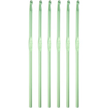 Aluminum Crochet Hook 4mm US Size G (Size 6) Knitting Needles for DIY Craft Yarn Green 6Pcs