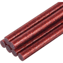 6pcs Full Size Hot Glue Sticks for Glue Gun 0.27 x 8 inch Small Glue Sticks, 7 x 200mm Glitter Red