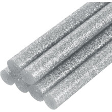 6pcs Mini Hot Glue Sticks for Glue Gun 0.27 x 4 inch Small Glue Sticks, 7 x 100mm Glitter Silver