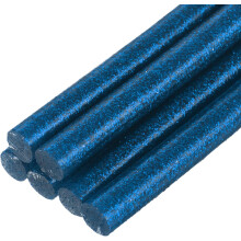 6pcs Mini Hot Glue Sticks for Glue Gun 0.27 x 4 inch Small Glue Sticks, 7 x 100mm Glitter Bright Blue