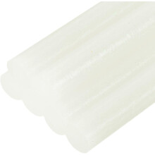 6pcs Mini Hot Glue Sticks for Glue Gun 0.43 inch x 4 inch Large Glue Sticks, 11 x 100mm Glitter White