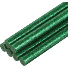 6pcs Full Size Hot Glue Sticks for Glue Gun 0.27 x 8 inch Small Glue Sticks, 7 x 200mm Glitter Green