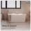 Baridi Back-to-Wall Slim Rim Bath with Overflow System 150cm, Gloss White - DH421 3