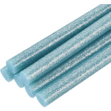 6pcs Full Size Hot Glue Sticks for Glue Gun 0.27 x 8 inch Small Glue Sticks, 7 x 200mm Glitter Sky Blue
